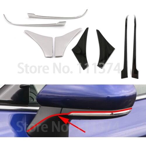 Chrome Rear View Side Strip for Toyota Camry XV 70 2018 2019 2020 Mirror Trim Cover Stainless Steel Decoration ABS Accessories