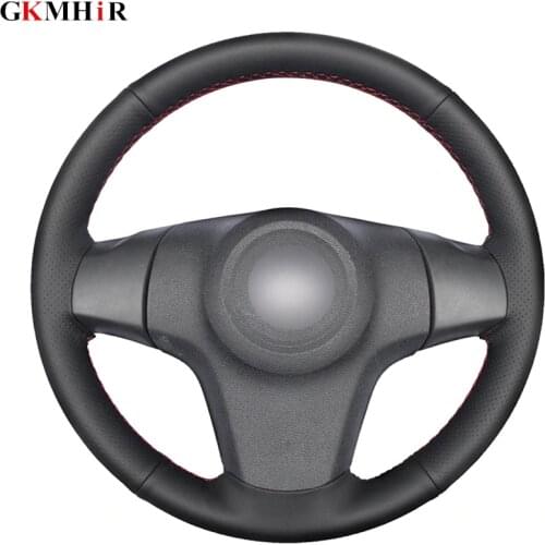 Artificial Leather Black Car Steering Wheel Cover for Chevrolet Niva 2009-2017 (3-Spoke) Vauxhall Corsa (D) Opel Corsa (D)