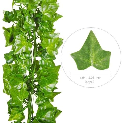 12Pcs Artificial Wall Hanging Leaf Bostonivy Fake Plant Garden Yard Home Decor
