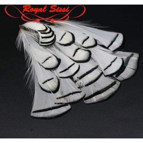 Royal Sissi 50PCS natural Lady Amhersts pheasant Tippets/ head tippet Feathers for Streamer Intruder Fly Tying feather material