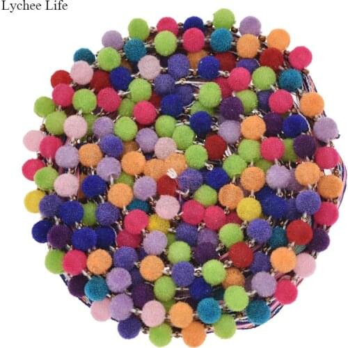 Lychee Life 2 Yards National Style Embroidered Tassel Lace Trim Handmade Sewing Garment Accessories For Unisex