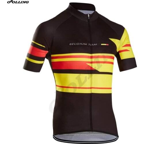 New BELGIUM Team Pro Cycling Jersey Customized Road Mountain Race Top Classical OROLLING