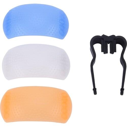NEW 3 Color 3 in 1 Pop-Up Flash Diffuser Cover for Canon Nikon Pentax Kodak etc DSLR SLR Flash Bounce Diffuser Cover