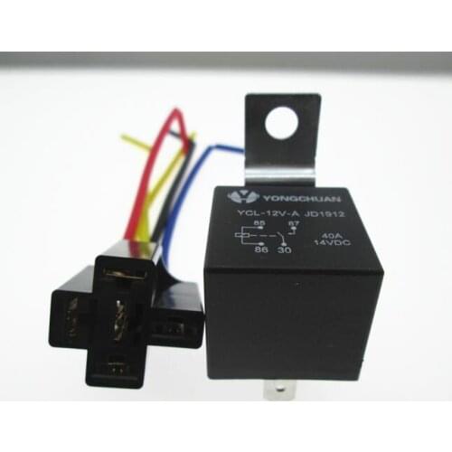NEW AUTO car 12V relay JD1912 waterproof spdt relay base 12V 12VDC DC12V 40A / 30A 4PIN