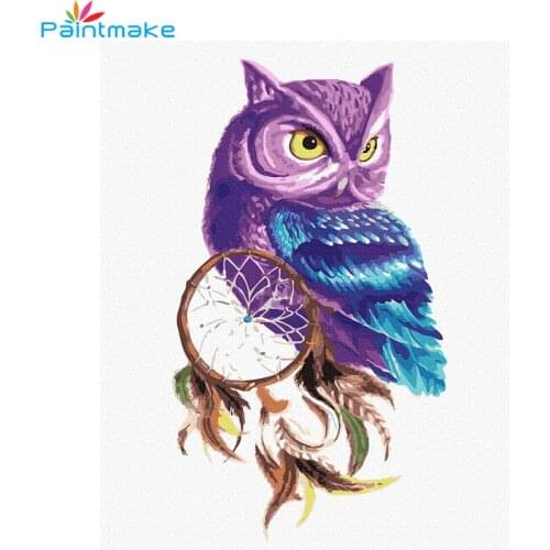 Paintmake Animal DIY Painting By Numbers colourful Oil Hand painted on canvas For Home living room decor gift 40*50cm