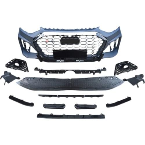 Suitable for Audi 2021 Refitting Rs4 Enveloping New A4l Upgrading S4 Front Bar Middle Net Black Smoked Version