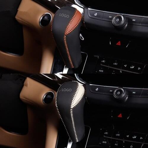 Really Genuine Leather Gear Shift Collars Lever Top Protective Cover For Buick GL8 2017 18 AAB277