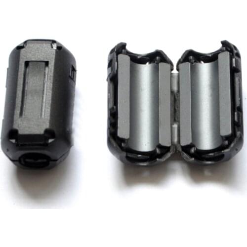 5pcs 3.5MM Black Plastic Clip On EMI RFI Noise Suppressor Cable Ferrite Core Filters Removable