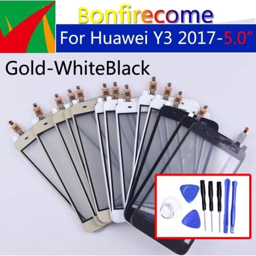 5.0" For Huawei Y3 2017 Touch Screen Digitizer Front Glass Panel For CRO-L02 CRO-L22 CRO-L03 CRO-L23 CRO-U00 Touchscreen