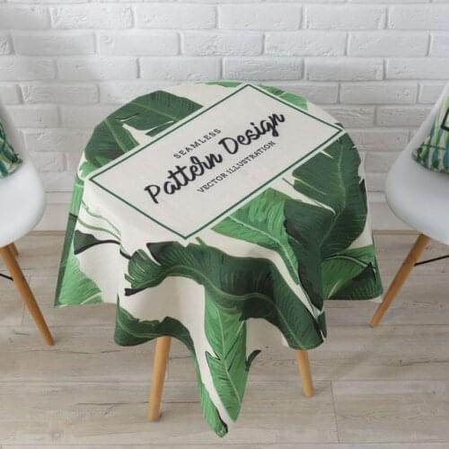 Ins style tablecloth Plant printed cotton and Linen Tablecloth Pastoral Style Multi functional table cover Customized 2019