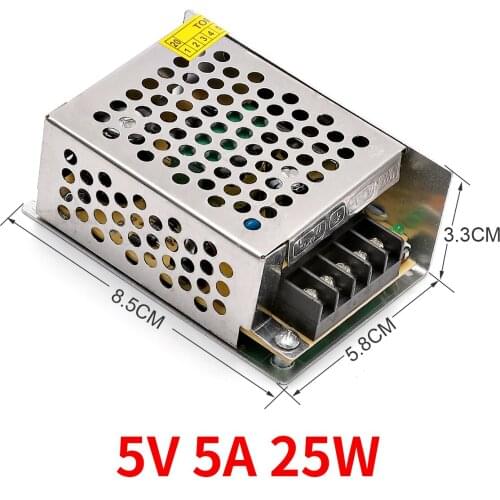 Switching power lamp transformer 5V 5A 25W LED strip closed circuit TV adapter
