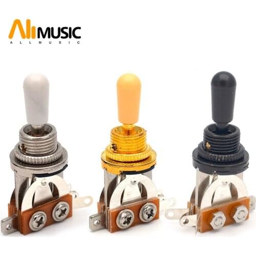 3 Way Electric Guitar Pickup Toggle Switch Selector Toggle Switch With Brass material Tip Knob Black/chorme/gold