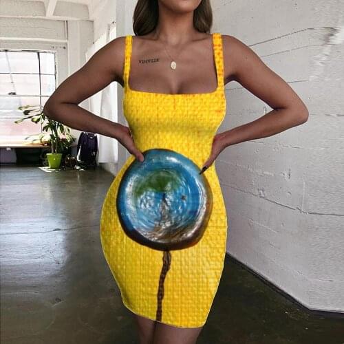 Giyu Flower Dress Women Flowers Sundress Art 3d Print Novel Ladies Dresses Womens Clothing Party Vintage Boho Fashion