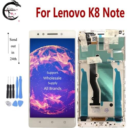 5.5" LCD With Frame For Lenovo K8 Note Display XT1902-3 XT1902-2 LCD Screen Touch Sensor Digitizer Assembly K8note LCD Tested OK