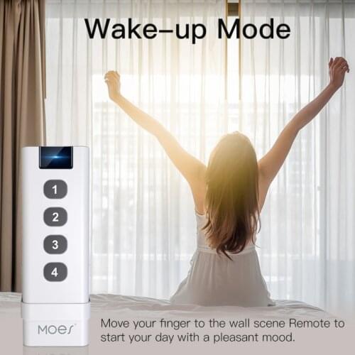 ZigBee Smart Scene Switch 4 Gang Remote Portable Tuya Zigbee Hub Required For Smart Home Automation Scenario With Alexa Google