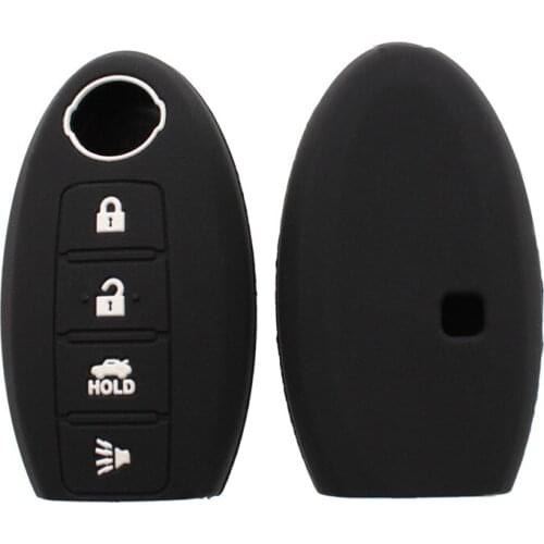 Remote 4 Buttons Silicone Car Key Cover For Nissan Teana X-Trail Qashqai Livina Sylphy Tiida
