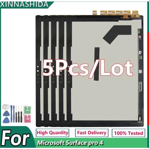 5PCSDisplay Replacement for Microsoft Surface Pro 4 1724 LCD Display Touch Screen Digitizer Assembly for Surface Pro4 LCD