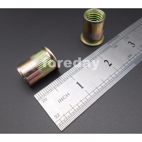 500PCS M12 Carbon Steel galvanization Rivet Insert Clinch nut blind nuts Flat Head Knurled Knurled 12MM 1LOT=500PCS*BT624X500