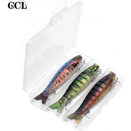 CCLTBA 3pcs/box Multi Jointed Minnow Baits 13.5cm 20g Artificial Hard Swimbait Jointed Fishing Lures Tackle Bass Pike Crankbait