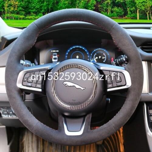 For Jaguar XFL XEL XF XE XJL DIY Top Leather Car Steering Wheel Cover