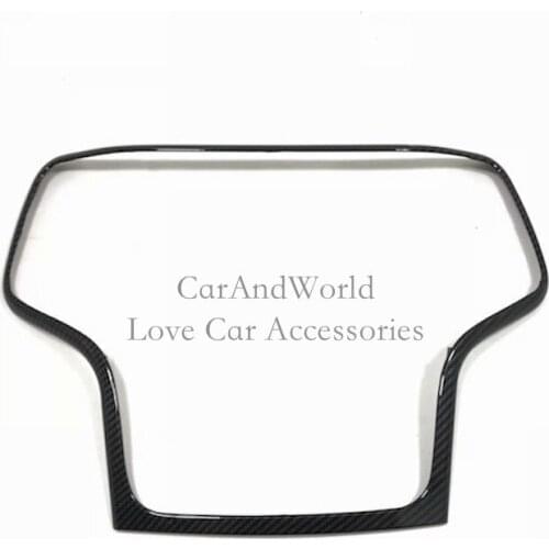 For Jeep Grand Cherokee 2017 2018 Interior Center GPS Navigation Panel Frame Trims Cover Carbon Fibre Car-Styling Accessories