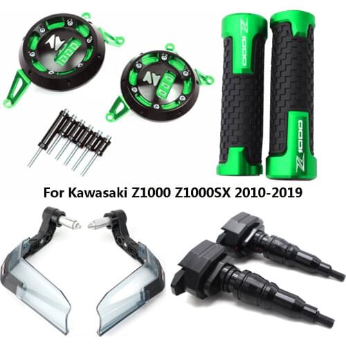 For Kawasaki Z1000 Z1000sx Z1000R side cover 22MM handlebar rubber brake hand guard frame slider protector anti-collision pad