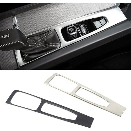 For Volvo XC60 2018 2019 2020 AT Gearbox Gear Shift Panel Frame Trim Stainless Steel Interior Moulding Sticker