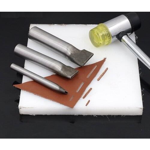 1Pcs Width2mm NEW Leather Hole Leathercraft Quenching DIY Leather Punch 45Steel Tool Rounded Corner One Word Hollow Plastic Wood