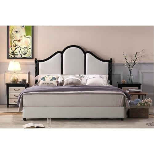 Europe and America Genuine leather bed frame Soft Beds Home Bedroom Furniture cama muebles de dormitorio / camas quarto 1.8*2 m