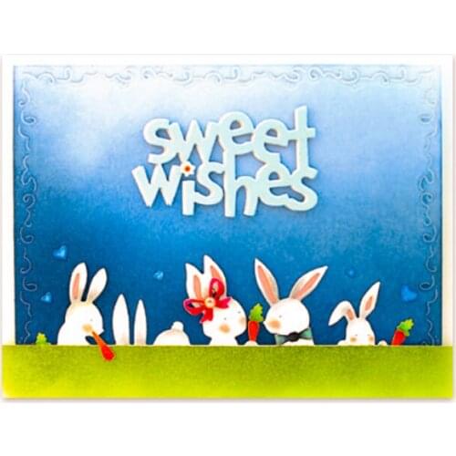 Julyarts Rabbit Grass Cutting Dies New Arrivals Stencils For Card Making For DIY Scrapbooking Paper Photo Album Cards Making