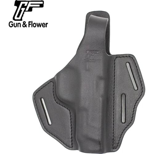 Gunflower Open Top Belt OWB Leather Holster for M&P 45 Compact Three Slot Pancake Outside The Waistband Holster