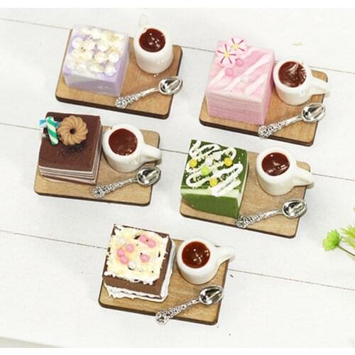 Dollhouse Kitchen Scene Mini Sponge Mousse Cake Decor Model Toy DIY Crafts Gift Kids Educational Toys for Children Gifts