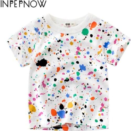 Splashing Ink Baby Boys T Shirt For Summer Infant Kids Boys Girls T-Shirts Clothes 100% Cotton Toddler Tops camisetas DX-CZX201