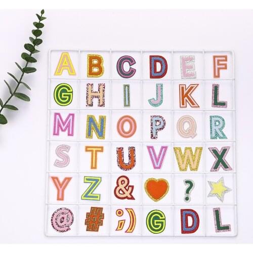 Alphabet Letter Small Patches Embroidered For Clothing Badges Paste For Clothes Bag Pants Sewing/iron on Stickes Applique