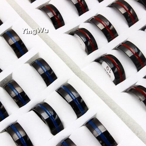 Fashion Jewelry Black Titanium Band Stainless Steel Ring For Men Women Size 7-11 Wholesale 30pcs