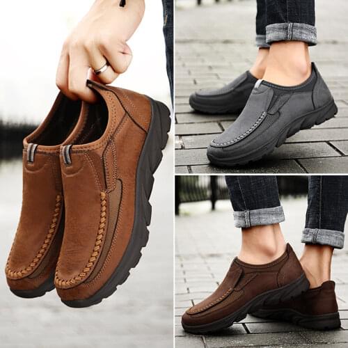 Men Casual Shoes Loafers Sneakers 2021 New Fashion Handmade Retro Leisure Loafers Shoes Zapatos Casuales Hombres Men Shoes