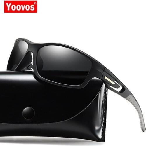 Yoovos 2021 Sunglasses Men Polarized High Quality TR90 Goggle Black Mirror Driving Sun Glasses Brand Designer Sunglass UV400