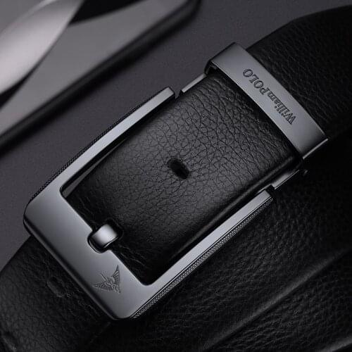 Mens Belt Luxury Brand Vintage Pin Buckle Genuine Leather Harness Designer Belt Silver Male Business Casual Male Trouser Belt