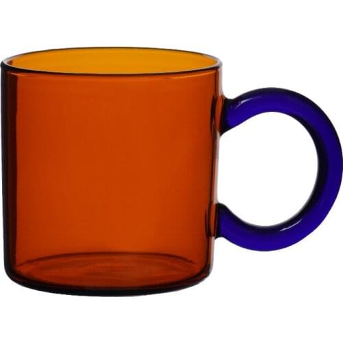 New color thickened glass coffee cup cold and hot amber Cup spot customized