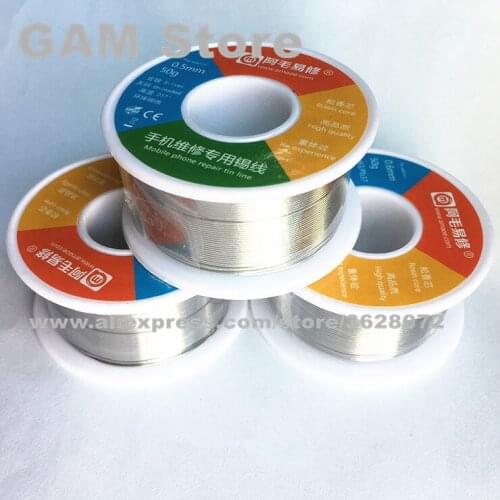 Soldering Wire PCB Link Wiring Tin Line Flux Maintenance Cable for Mobile Phone Welding Repair Rosin Core Unleaded 0.3 0.5 0.6mm