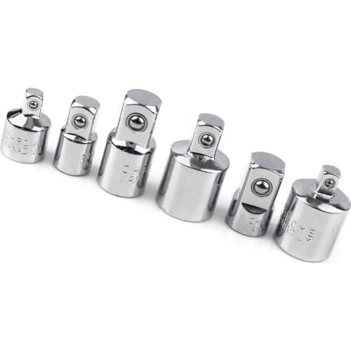 6 Pcs Ratchet Wrench Socket Converter Head Sleeve Adapter 1/2" Big Fly To 3/8" Fly To 1/4" Steel to 1/4" To 1/2" To 3/8"