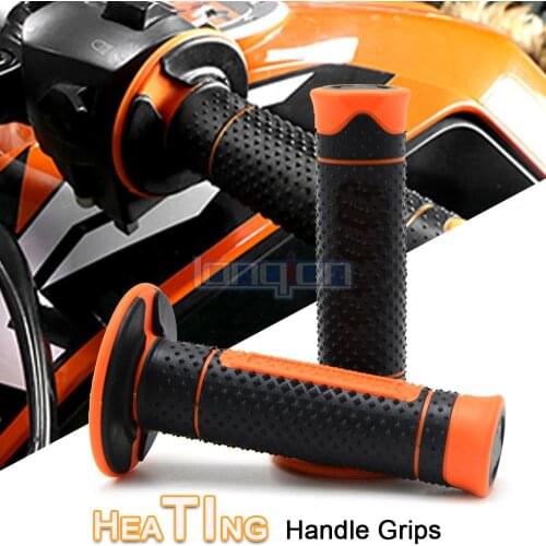7/8" Motorcycles Hand Grips Handle Rubber Bar Gel Grip Orange Modified Accessory Universal Accessories For 125 200 390 690 990