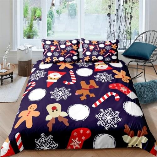 Christmas Gift Bedding Set Santa Claus Fashion 3d Duvet Cover Sets Comforter Bed Linen Twin Queen King Single Size Dropshipping