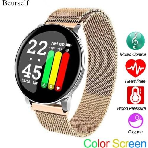 Beurself Smart Watch W8 Waterproof Bluetooth Call Sport Fitness Smartwatch Blood Pressure Heart Rate Men Women SportsBracelet