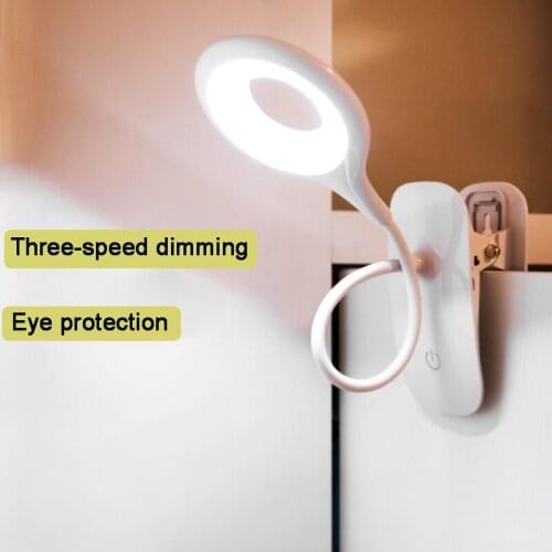 Led Table Lamp Touch Dimming Usb Rechargeable Clip Foldable Desk Lamp Eye Protection Bedroom Bedside Lamp 18650 Battery