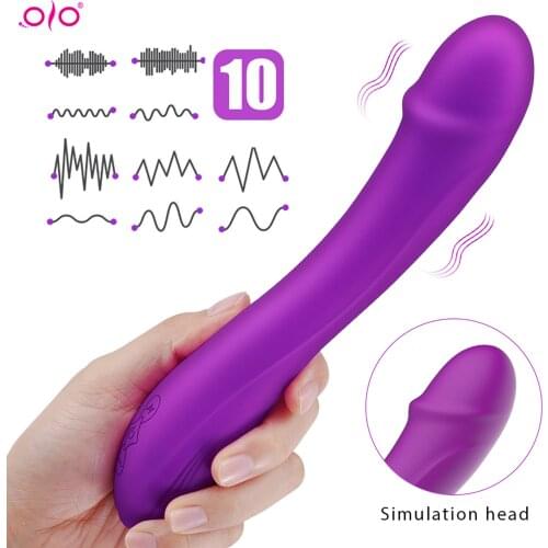 OLO Women USB Magnetic Charging 10 Modes G Spot Stimulator Vibrator Adult Sex Toy Dildo Vibrator for Women Female Masturbation