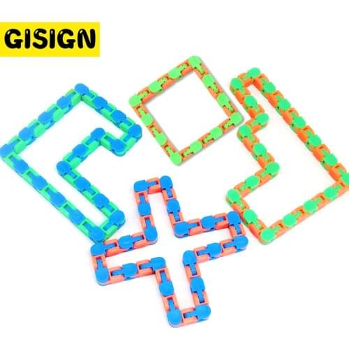 1Pcs Chain Wacky Tracks Snap Click Fidget Toys Anti Stress Kids Adult Autism Snake Puzzles Classic Sensory Antistress Toy