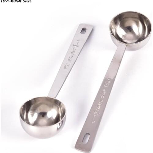 1pc Multifunctional Stainless Steel Coffee Measuring Scoop 1Cup Ground Coffee Tablespoon Measuring Spoon 15ML