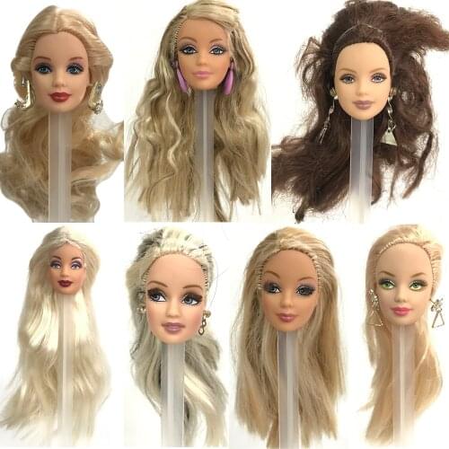 1 Pcs New Hairstyle doll head Hair Nice Makeup For Princess Doll Fit For 1/6 Doll Accessories Toys For Girl Doll