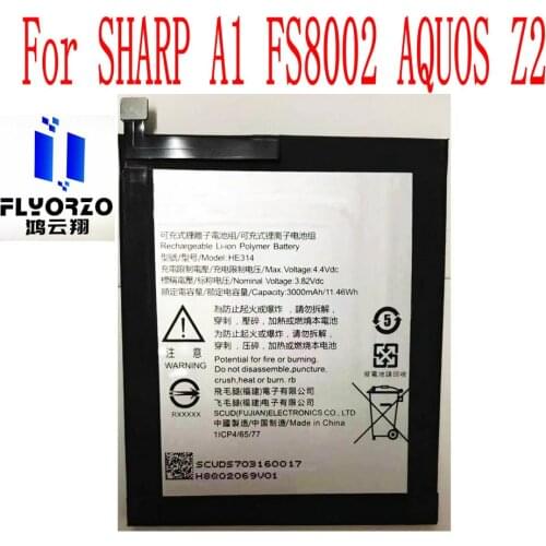 100% New High Quality 3000mAh HE314 Battery For SHARP A1 FS8002 AQUOS Z2 Mobile Phone